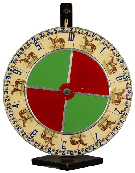 TABLE TOP HORSE RACE GAMING WHEEL.