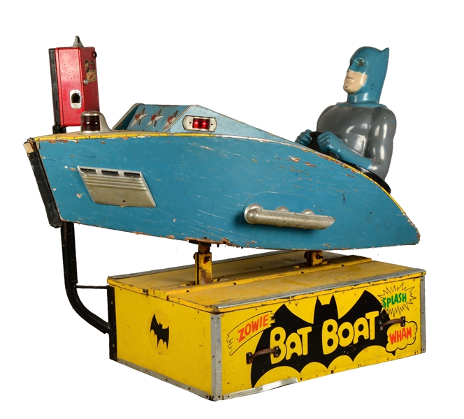 BATMAN "BAT BOAT" CHILDRENS AMUSEMENT RIDE. 