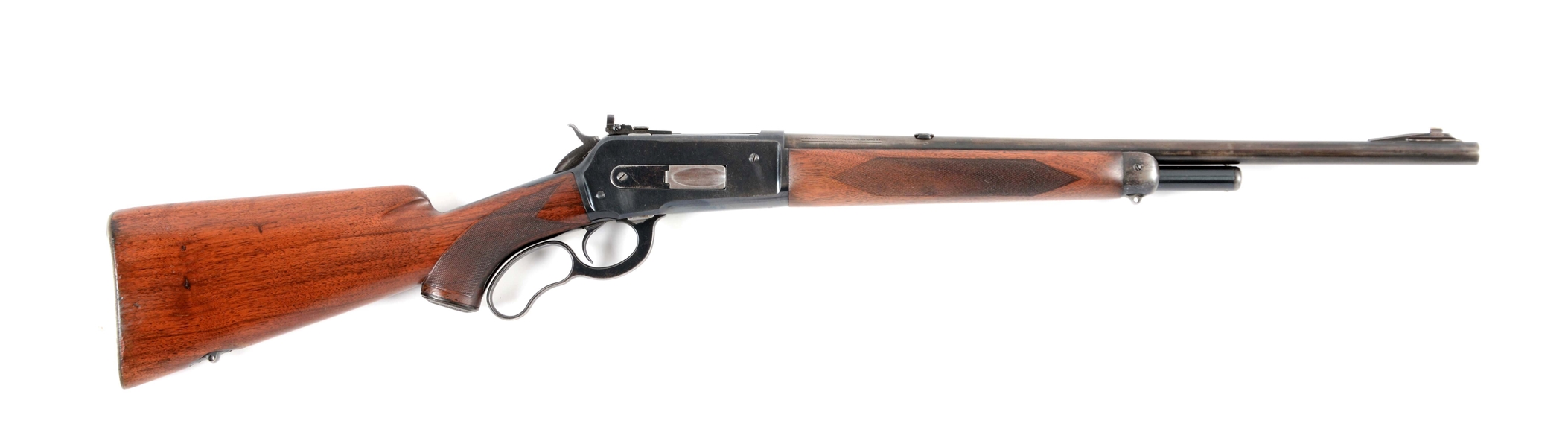 (C) DELUXE PRE-WAR WINCHESTER MODEL 71 LONG TANG LEVER ACTION SHORT RIFLE.