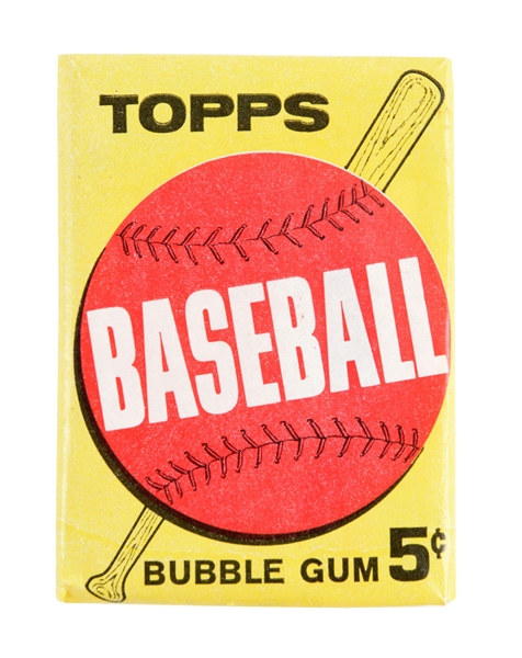1963 TOPPS BASEBALL UNOPENED 5¢ WAX PACK.
