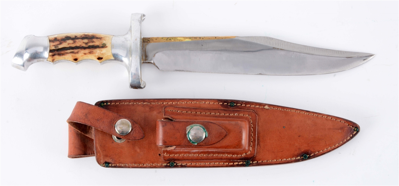 R.H. RUANA 30A DELUXE BOWIE WITH SHEATH.