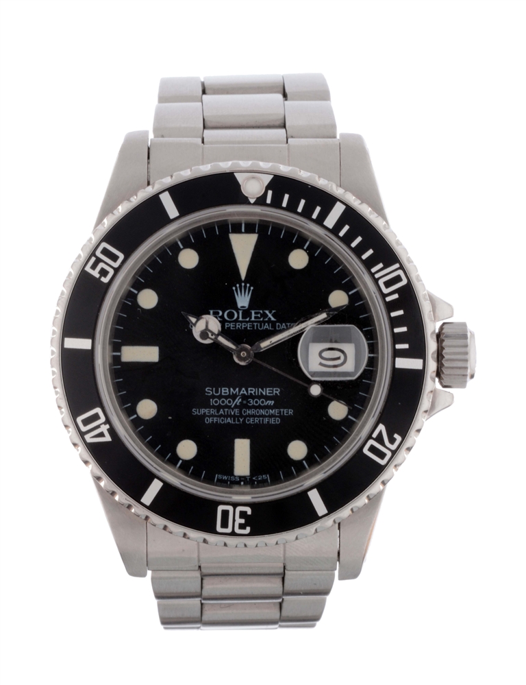 RARE ROLEX STAINLESS STEEL BLACK SUBMARINER UNI-SEX REFERENCE 16800 CASE SERIAL 8298XXX