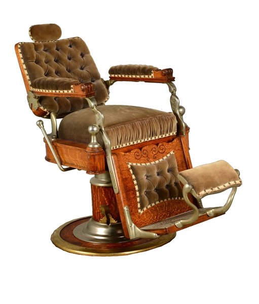 THEO A. KOCHS BARBER CHAIR.