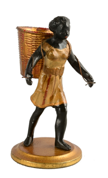 BLACKAMOOR FIGURAL MATCH HOLDER. 