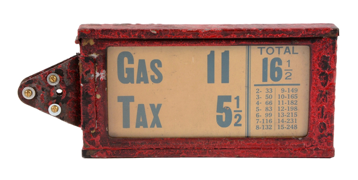 SOHIO EMBOSSED GAS PRICER SIGN BOX.