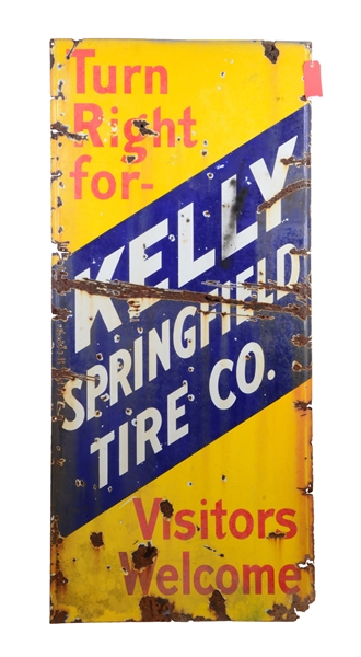 KELLY SPRINGFIELD TIRES PORCELAIN SIGN.