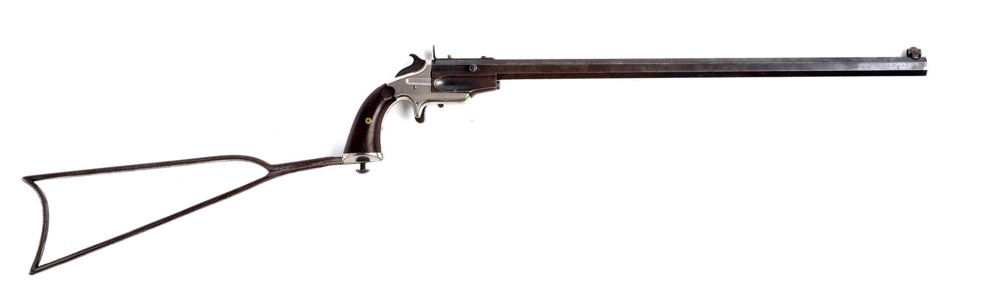 (A) FRANK WESSON MODEL 1870 POCKET RIFLE WITH STOCK.