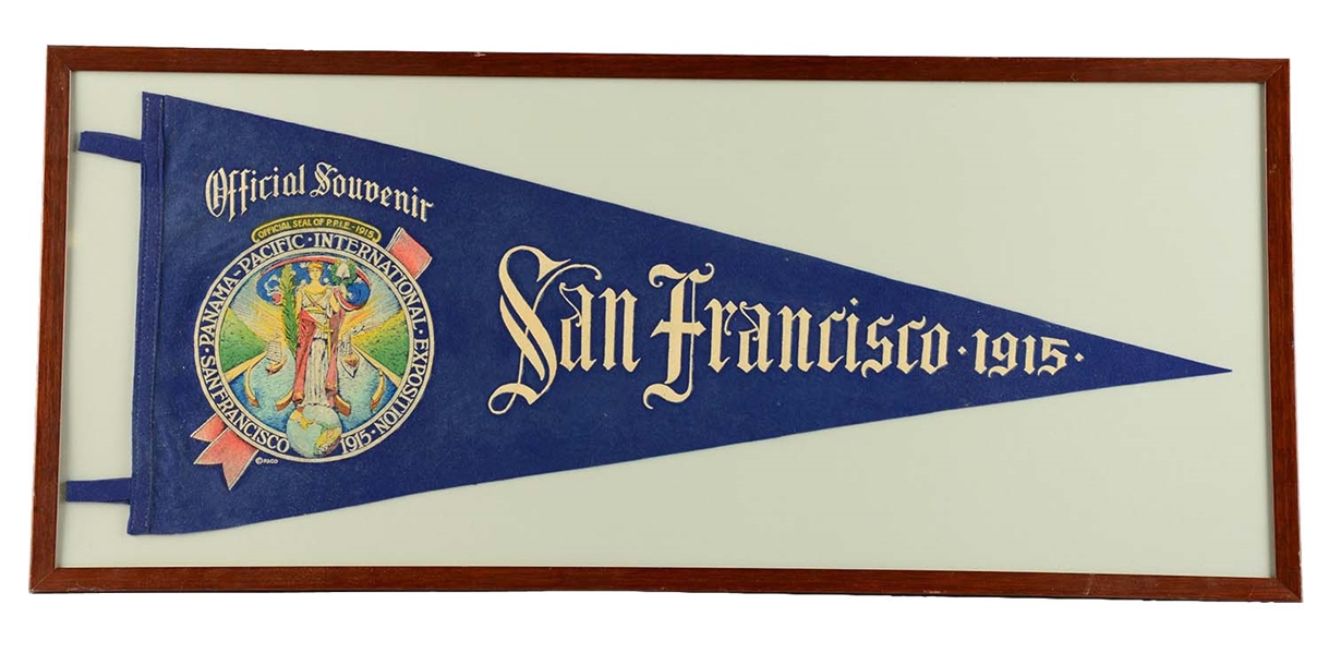 1915 SAN FRANCISCO WORLDS FAIR OFFICIAL SOUVENIR PENNANT. 