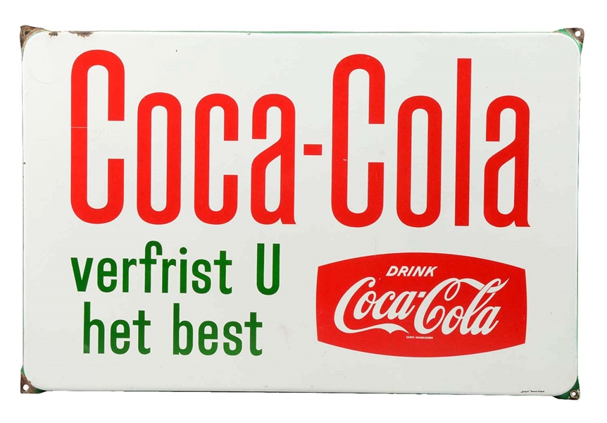 1950S DUTCH COCA-COLA SIGN.