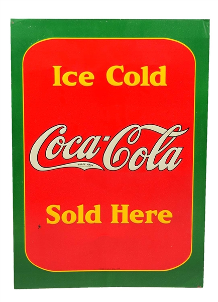 1933 ICE COLD COCA-COLA SIGN.