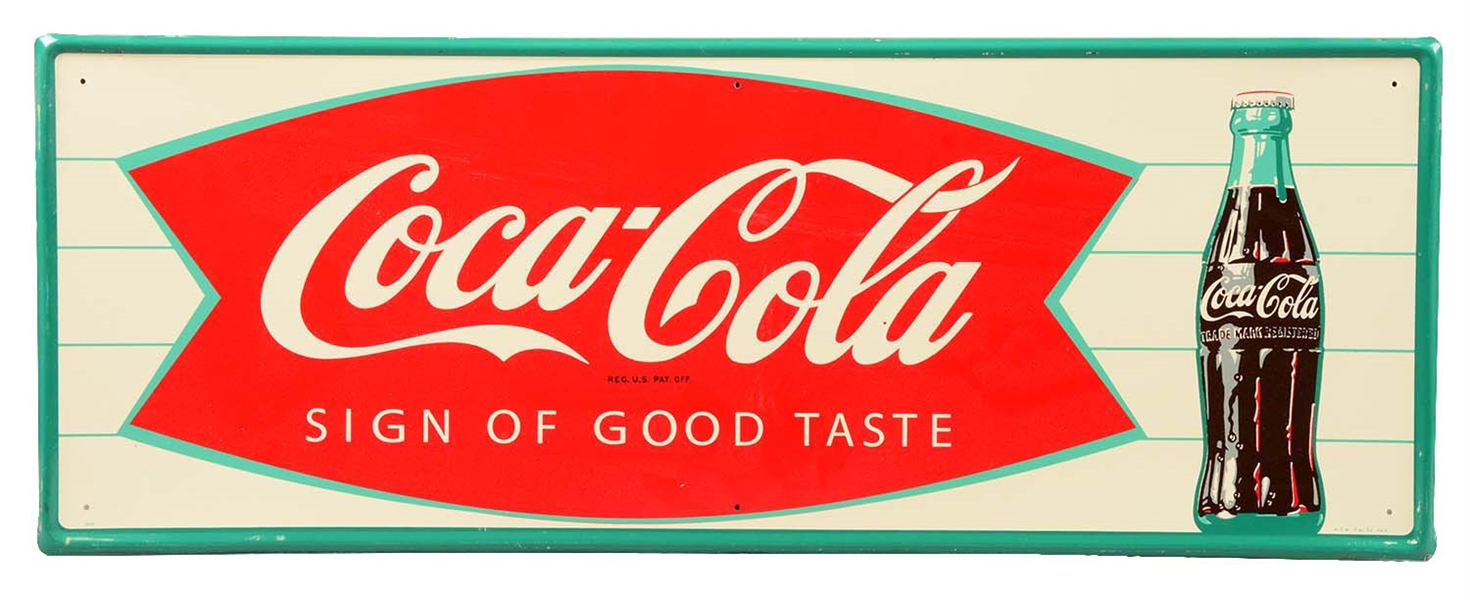 "SIGN OF GOOD TASTE" COCA-COLA SIGN. 