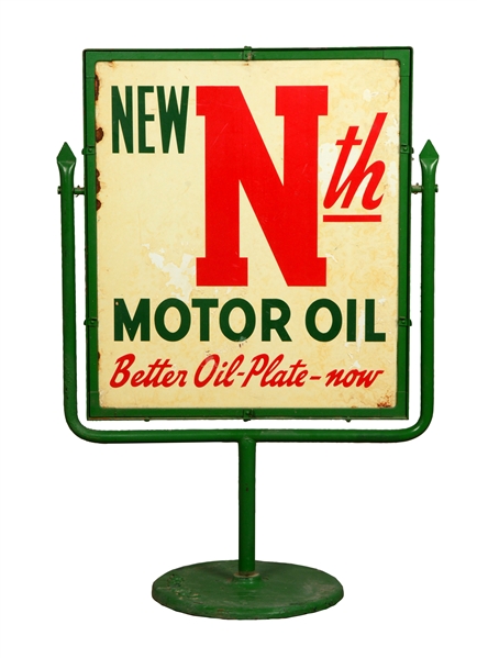  CONOCO NEW NTH MOTOR OIL METAL SIGN.