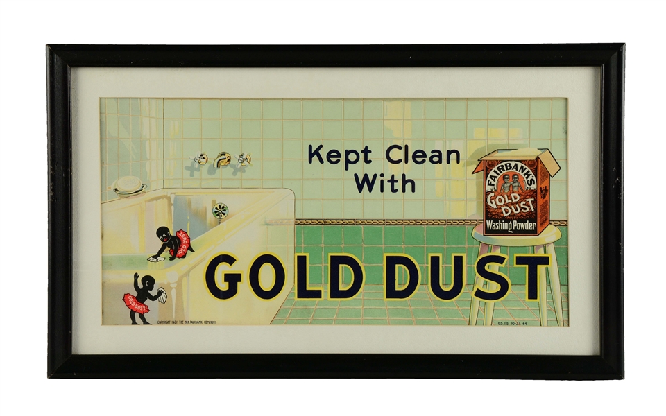 FRAMED FAIRBANKS GOLD DUST PRINT ADVERTISEMENT. 