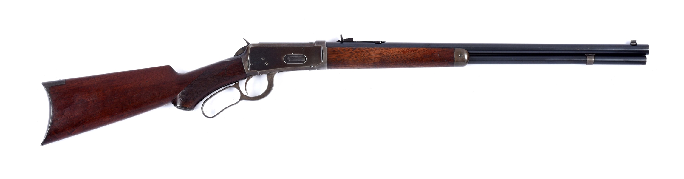 (C) WINCHESTER MODEL 1894 DELUXE LEVER ACTION SHORT RIFLE.