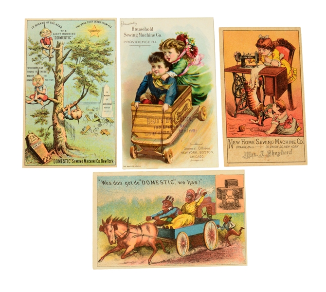 LOT OF 29: SEWING MACHINE TRADE CARDS. 