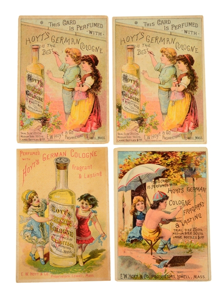 LOT OF 25: COLOGNE & HYGIENE TRADE CARDS. 