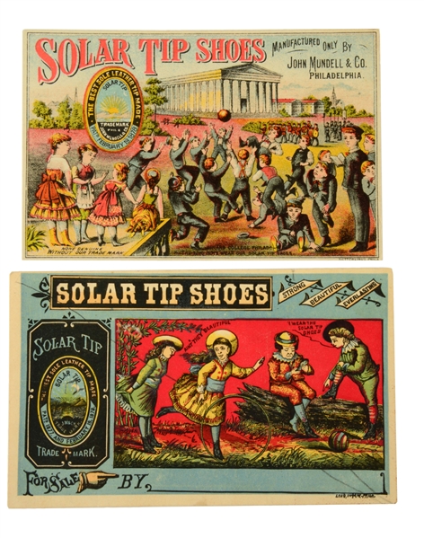 LOT OF 36: BOOTS & SHOES TRADE CARDS. 