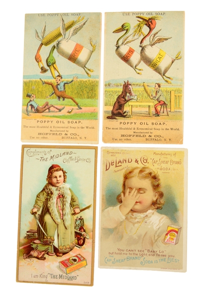 LOT OF 19 FOOD TRADE CARDS. 