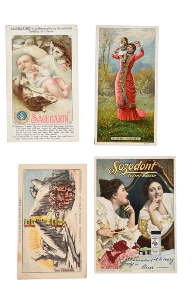 LOT OF 46: REMEDIES & MEDICINE TRADE CARDS. 
