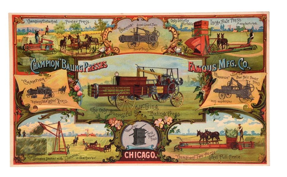 LOT OF 8: FARMING & MACHINERY TRADE CARDS.