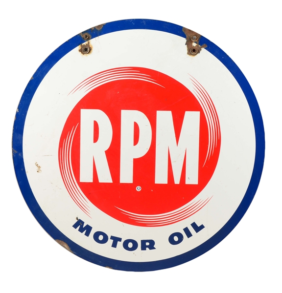 RPM MOTOR OIL METAL SIGN.