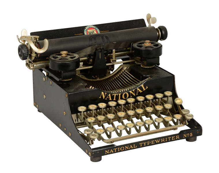 NATIONAL COMBINATION NO. 5 PORTABLE TYPEWRITER. 