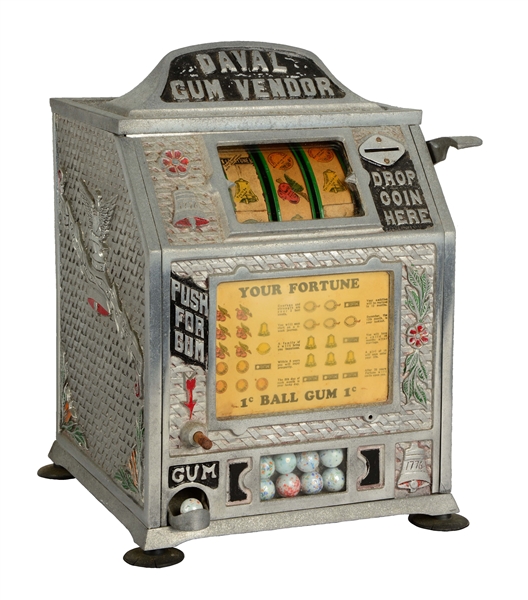 1¢ DAVAL GUM VENDOR FORTUNE TRADE STIMULATOR. 