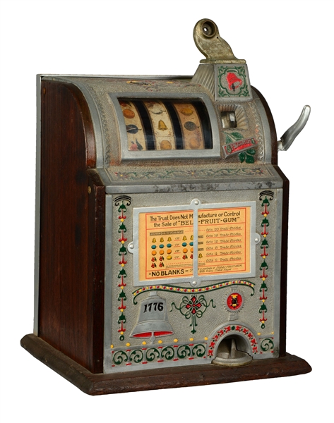 **25¢ MILLS OPERATORS BELL "SPEARMINT" SLOT MACHINE.