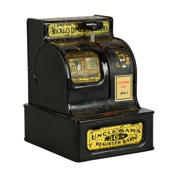 UNCLE SAMS 3-COIN REGISTER BANK. 