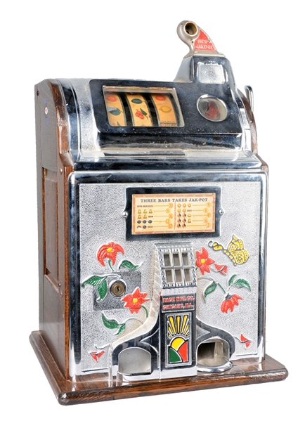 **5¢ PACE/JENNINGS BUTTERFLY REVAMP SLOT MACHINE.