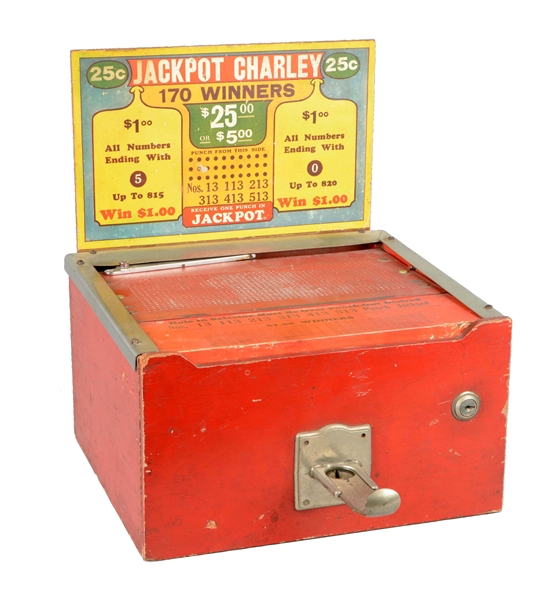 25¢ JACKPOT CHARLEY HOLE PUNCH TRADE STIMULATOR.