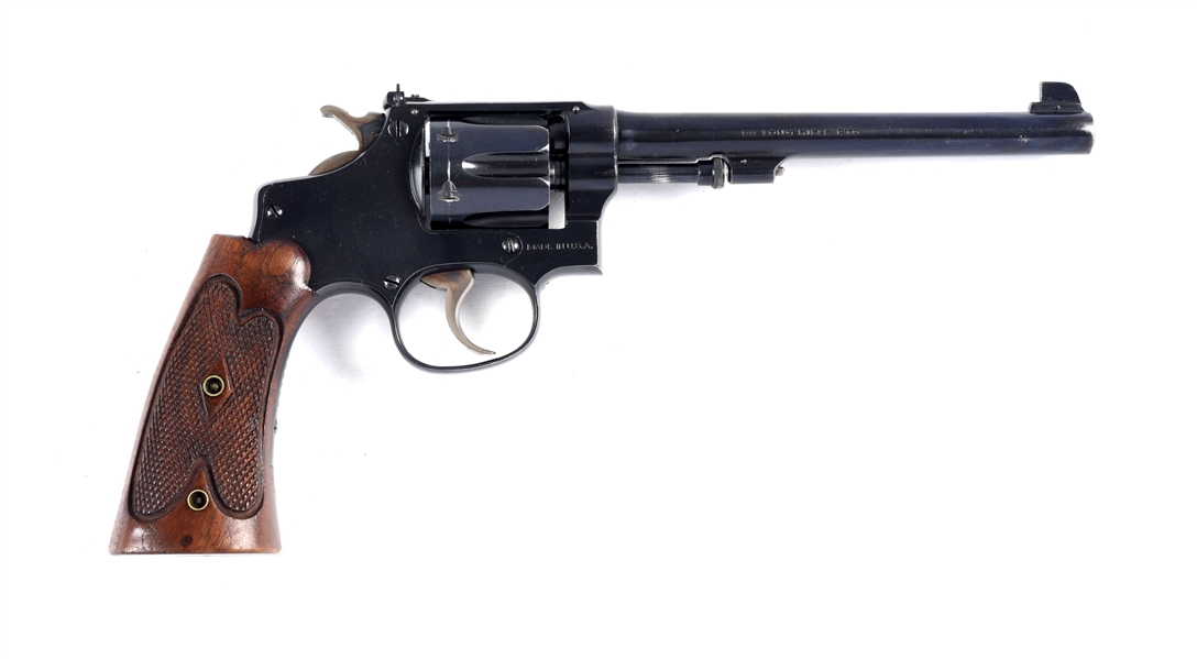 (C) 1920’S SMITH & WESSON .22/.32 HE “BEKEART” TARGET DOUBLE ACTION REVOLVER.
