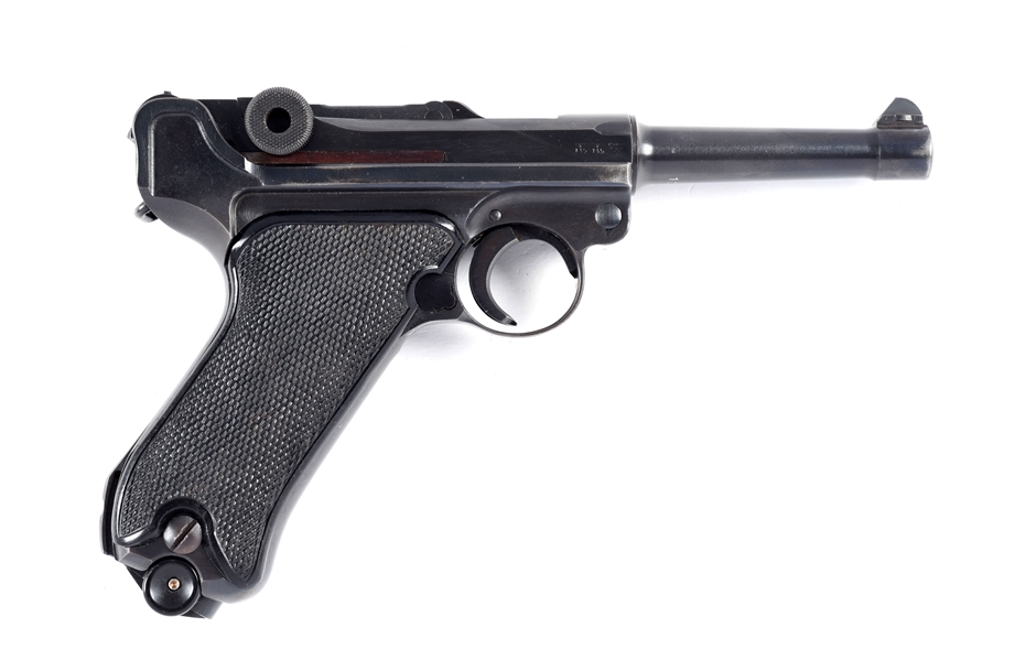 (C) 1934 MAUSER BYF "BLACK WIDOW" LUGER SEMI-AUTOMATIC PISTOL.