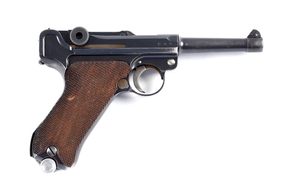 (C) MAUSER S/42 DATED CHAMBER LUGER SEMI-AUTOMATIC PISTOL (1936).