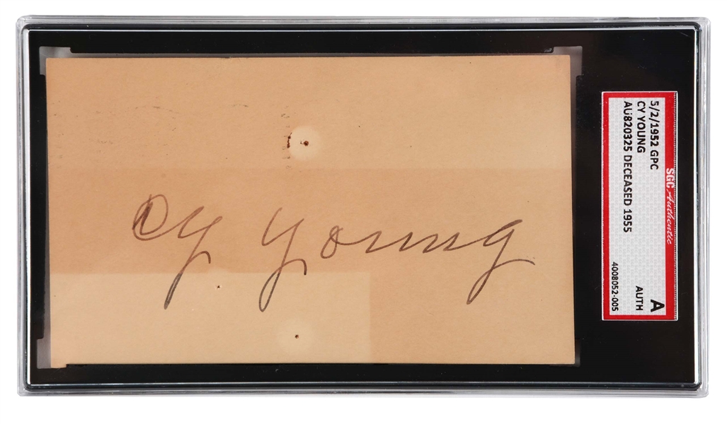 CY YOUNG SIGNED GOVERNMENT POSTCARD.
