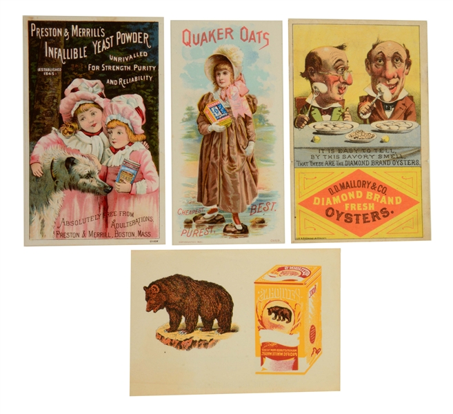 LOT OF 33: BAKING & FOOD TRADE CARDS.