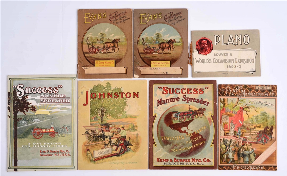 LOT OF 7: AGRICULTURE RELATED CATALOGS AND BOOKLETS. 