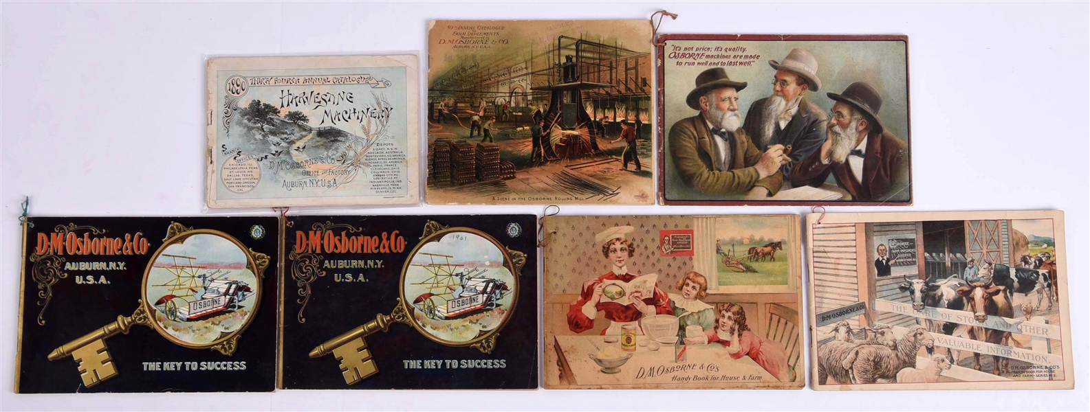 LOT OF 7: OSBORNE AND CO. BOOKLETS & CATALOGS. 