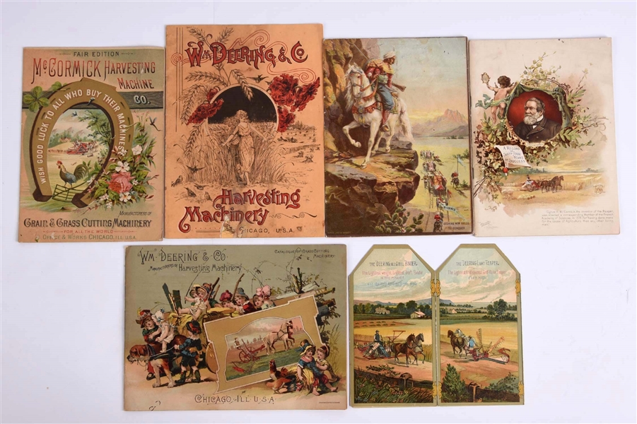 LOT OF 6: MCCORMICK HARVESTING BOOKLETS & ADVERTISING.