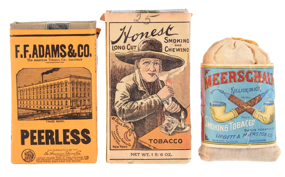 LOT OF 3: ASSORTED TOBACCO PACKS.