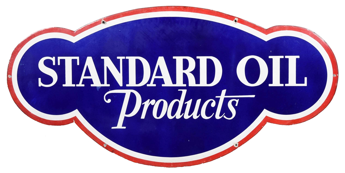 STANDARD OIL PRODUCTS PORCELAIN CLOUD SIGN.