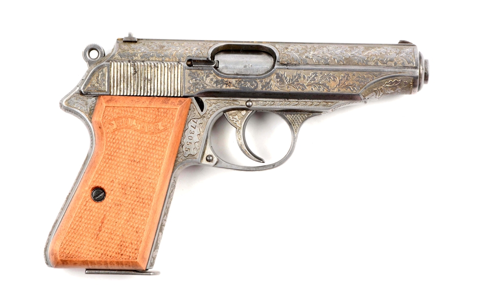 (C) ENGRAVED WALTHER PP MODEL SEMI-AUTOMATIC PISTOL.