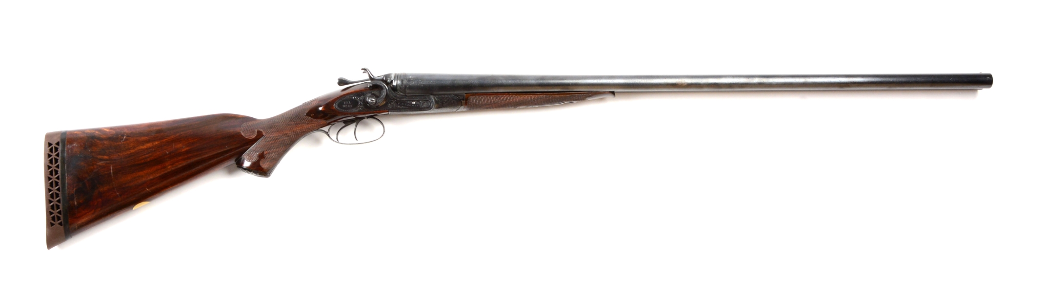 (A^) ENGLISH F.A. LOOMIS IXL NO. 18 DOUBLE BARREL 12 BORE HAMMER SHOTGUN.