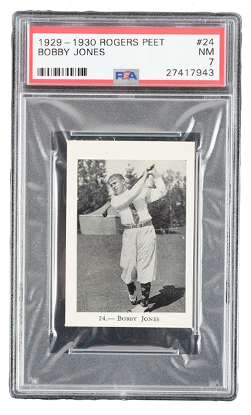 1929-30 ROGERS PEET #24 BOBBY JONES PSA 7 NRMT HIGHEST GRADED.