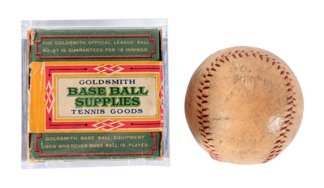 1910-1920 GOLD SMITH BASEBALL W/ BOX.