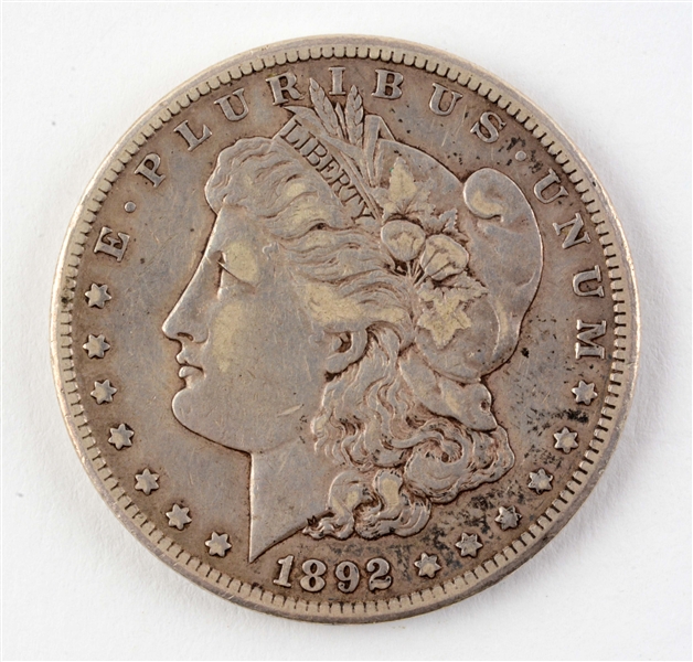 1892 CC CARSON CITY MORGAN SILVER DOLLAR.