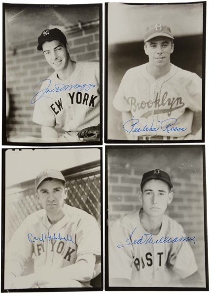LOT OF 23: CHARLES CONLON SIGNED BASEBALL PHOTO COLLECTION INCLUDING WILLIAMS & DIMAGGIO (23).