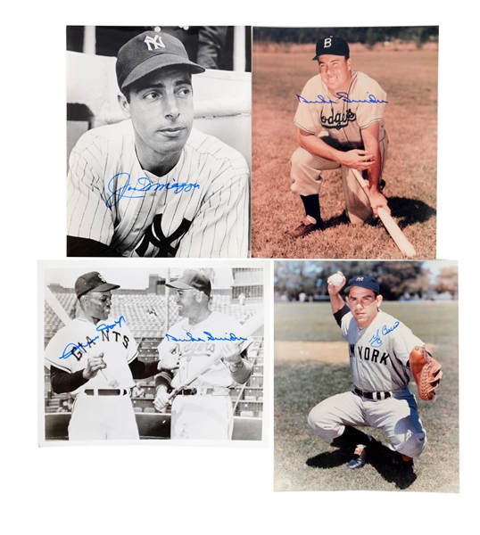 LOT OF 16: 8X10" PHOTO COLLECTION INCLUDING DIMAGGIO, MARTIN & MAYS.
