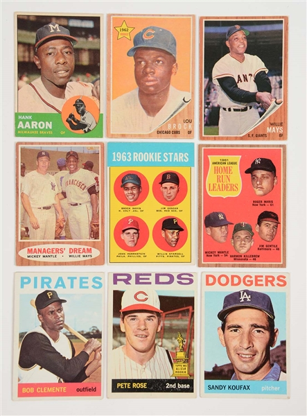 EXTRA LARGE LOT OF 1962-1964 TOPPS BASEBALL CARD GROUP. 