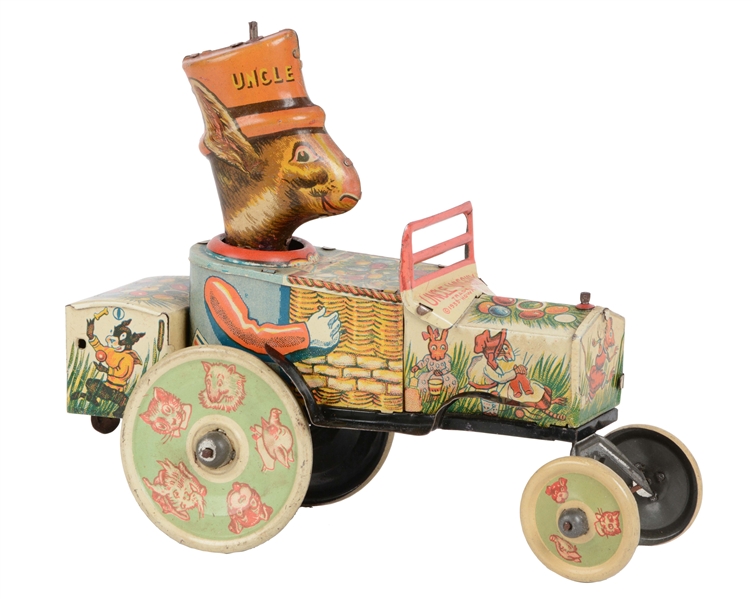 MARX TIN LITHO WINDUP UNCLE WIGGLY CAR.